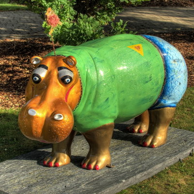 Dressed-up Hippo