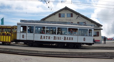 Historic cog wheel car of the Arth-Rigi-Bahn
