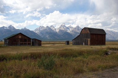 Mormon barns and the Tetons