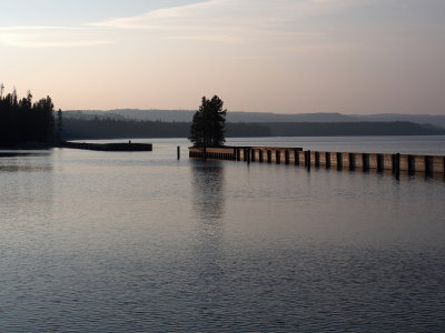 Quiet evening at Yellowstone lake