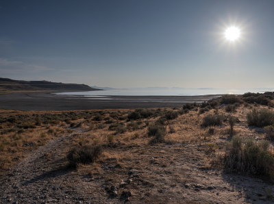 Late afternoon view onto the Great Salt Lake