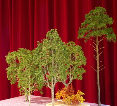 Beautiful model railroad trees