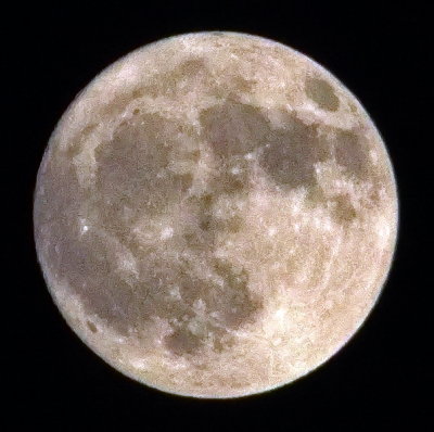 Full moon on a clear November evening