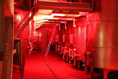 RED WINE BARREL ROOMS - RED LIGHTS - OF COURSE!