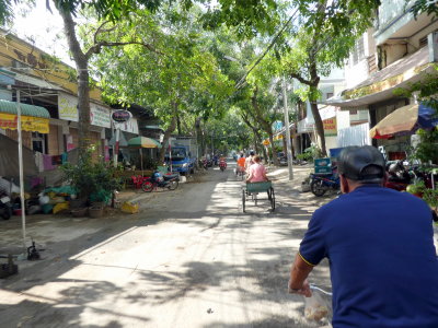 Riding through the streets of Tan Chau