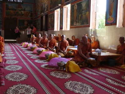 Buddhist Monastery - inside the dinning hall