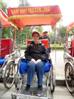Hanoi - cyclo ride to the Old Quarter