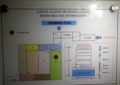 Bomb shelter at the Sofitel Metropole hotel in Hanoi
