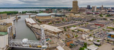 Buffalo from the air above the First Ward