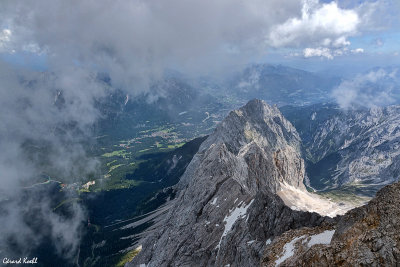 Vue depuis la terrasse panoramique de la Zugspitze