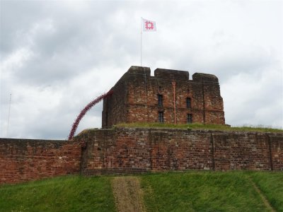 Carlisle Castle with Weeping Windows sculpture