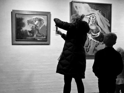 Photographing Asger Jorn painting