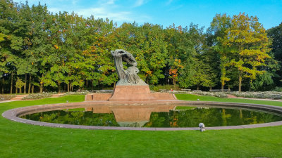 The monument of Frederic Chopin at Royal Lazienki Park in Warsaw