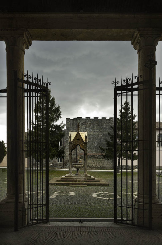 Interior courtyard of the Monastero Esarchico di Santa Maria di Grottaferrata 