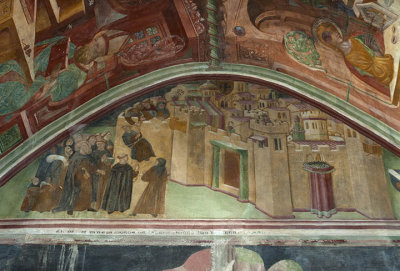 Representation of Sant'Angelo d'Alife in the frescoes