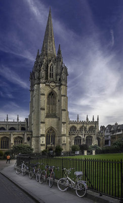 Church tower as seen from Radcliff Camera