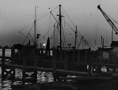 Fishing boat at sunset - Galilee