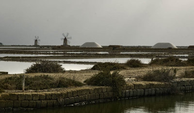 Salt ponds, salt and windmills