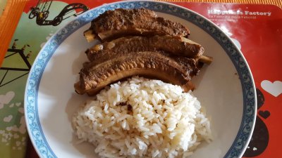 Cola pork ribs & rice