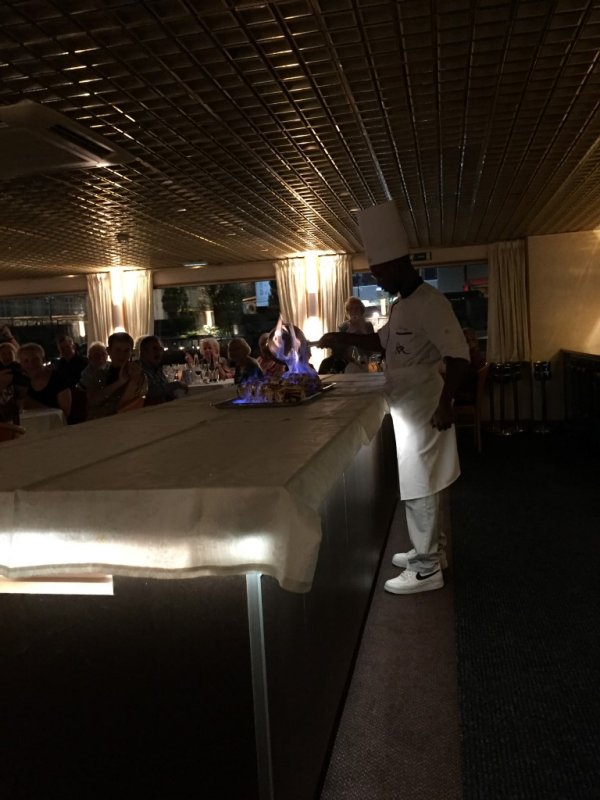 Finale to last dinner on board