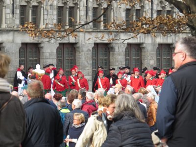 Ceremony outside museum