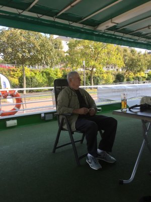 Bob in chair on deck