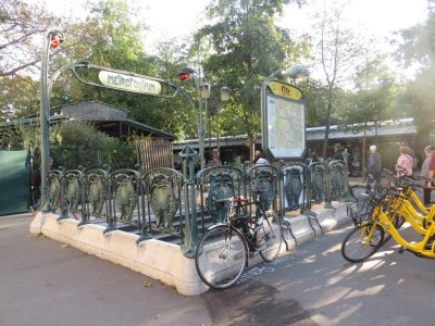 Bikes and subway entrance