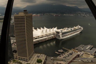 The Vancouver cruise port, where we sailed from the next day