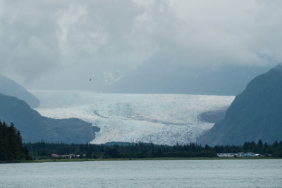 From the boat we could see the Mendenhall Glacier