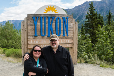 We finally reached the Yukon where we posed for a rare picture of us