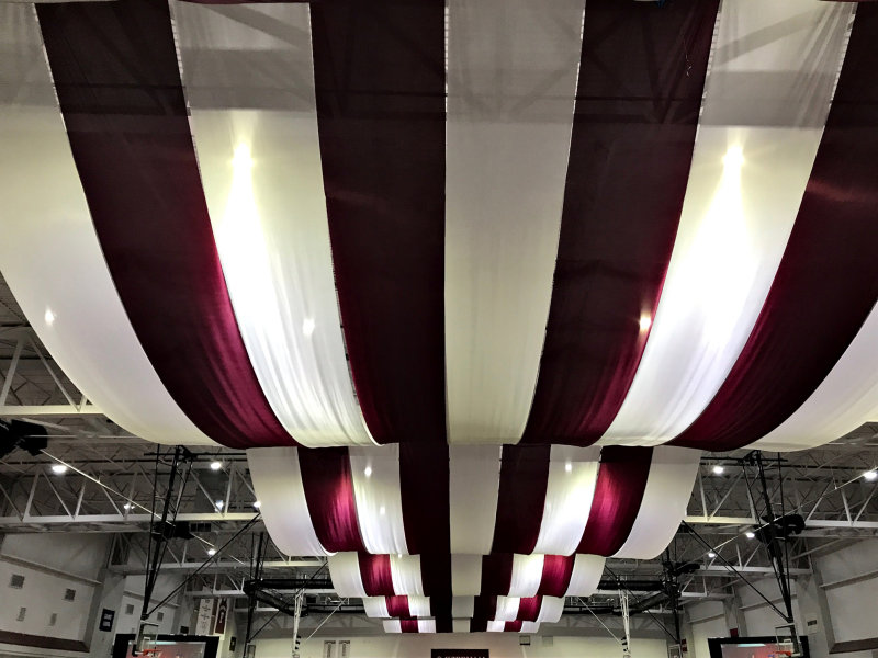 Decorations for graduation at Fordham University, NYC