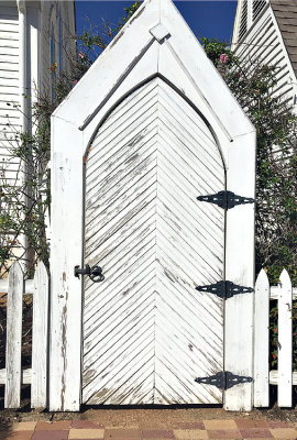 White church gate, Georgetown, TX