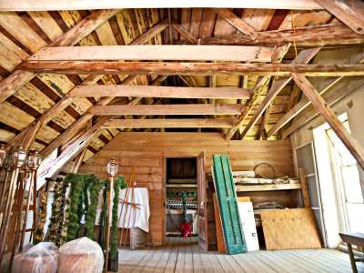 Third floor attic, looking north