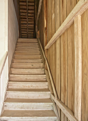 Looking up stairs to attic - dormitory #2