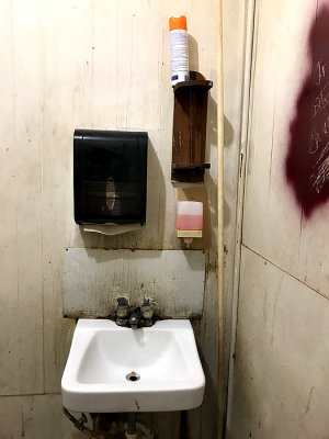 Taylor Cafe, sink in men's room