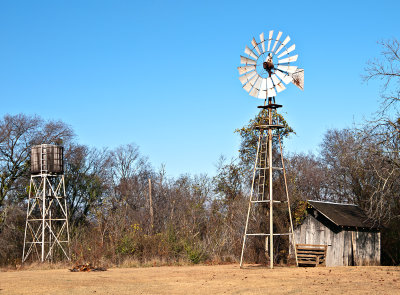Windmill and water tank