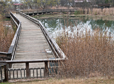 Perch pond, entrance to walkway