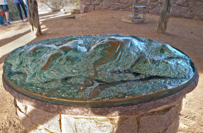 Bronz sculpture of Enchanted Rock