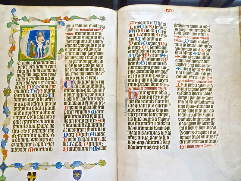 Handwritten illuminated  manuscript in the Strahov Library 1376