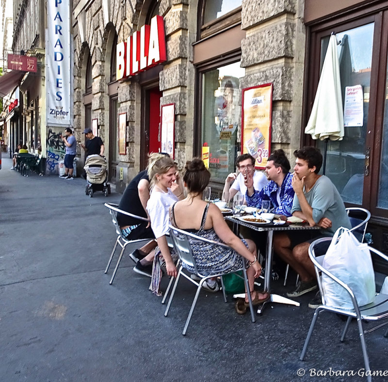 Street cafe scene