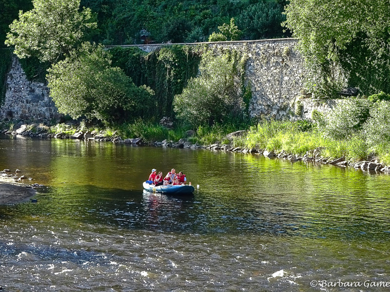 Summer boating on the Moldau (Vltava) River