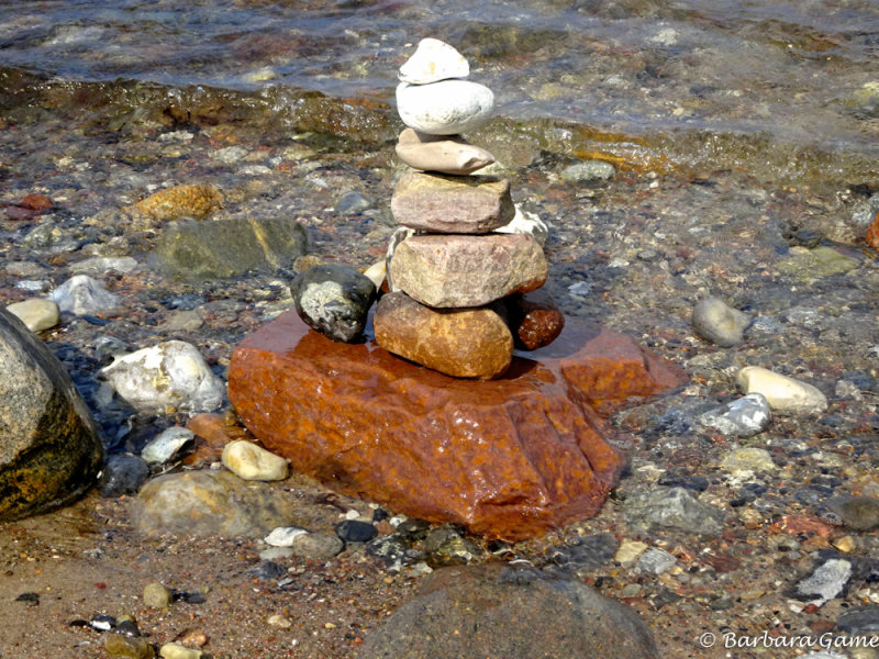 Child's creation on the beach