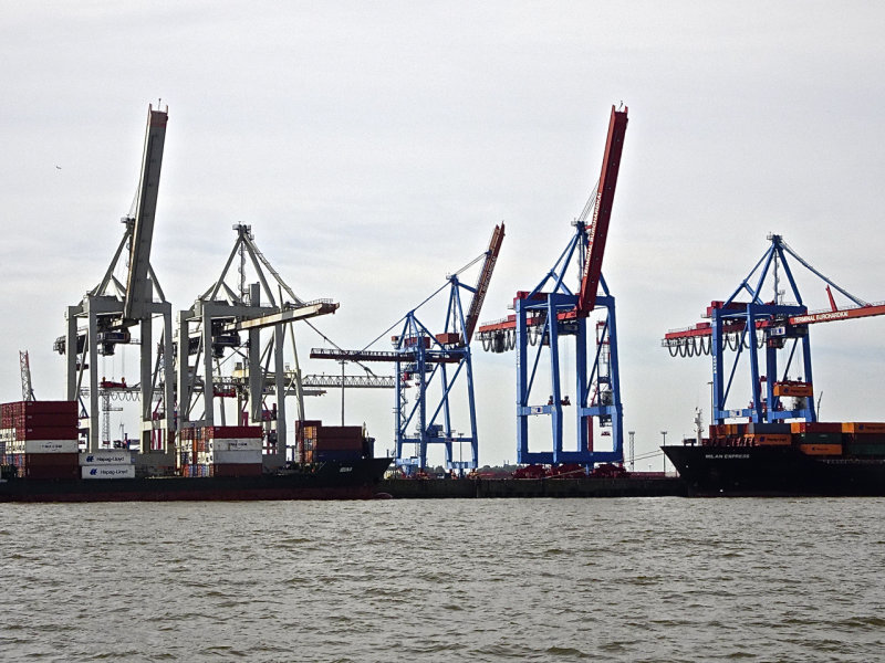 Large cranes, symbolic of the very large port
