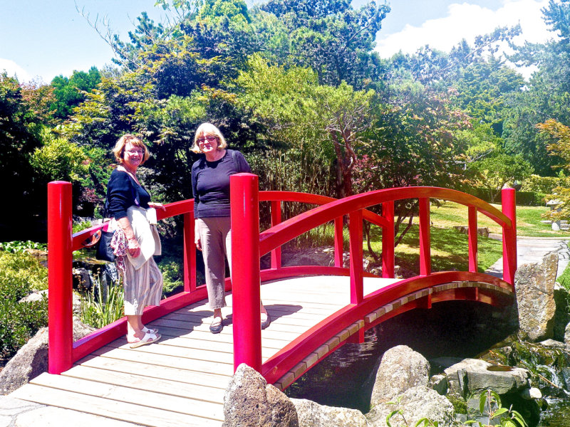 Hobart Botanical  Gardens, with Jean in the Japanese Garden