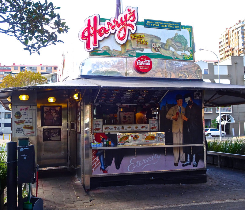 The famous Harry's Cafe de Wheels at Woolloomooloo