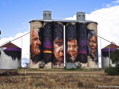 Painted Grain Silos, Sheep Hills