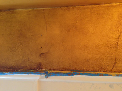 faux aged golden ceiling