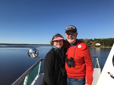 Judy and Bill from Houston - escaping debris, embracing Maine in Autumn