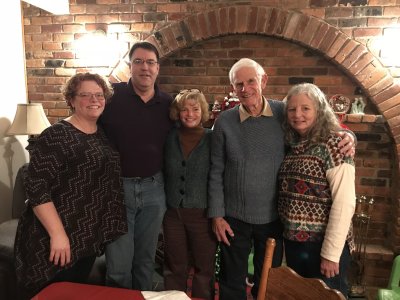 with my family - Betsy, Scott, my dad and Susan