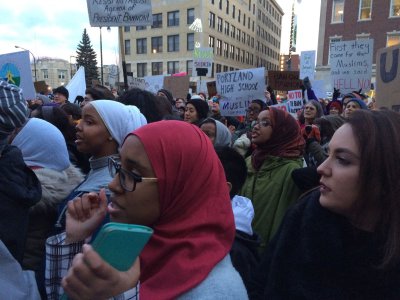 Protesting Muslim Ban - Portland City Hall